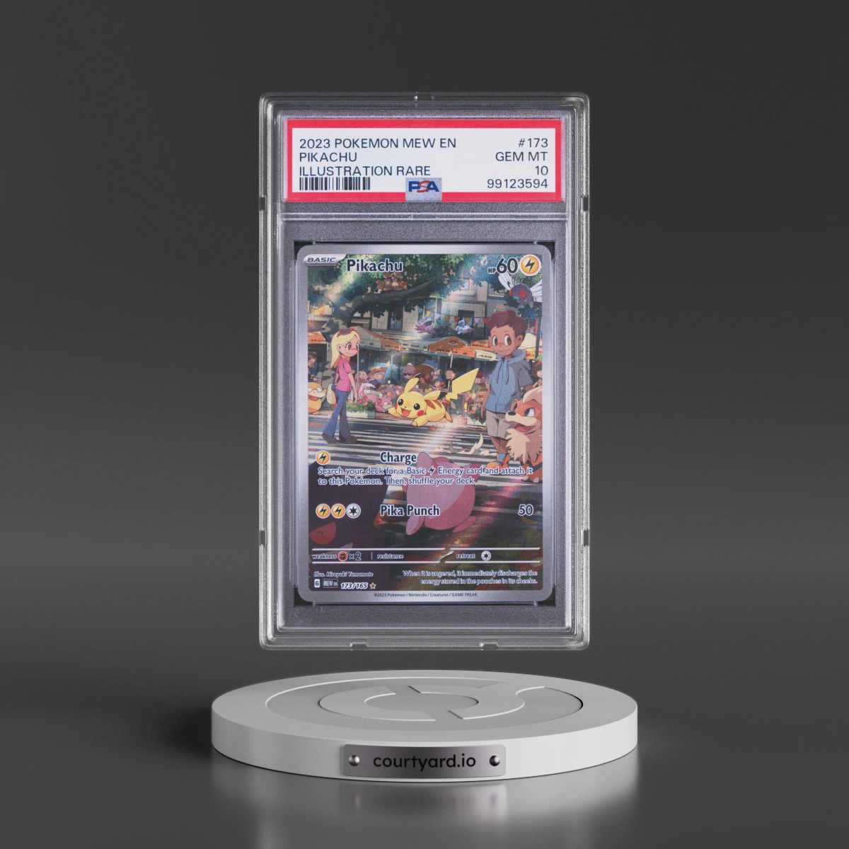 2023 Pokémon Mew EN-151 #173 Pikachu - Illustration Rare (PSA 10 GEM MINT)