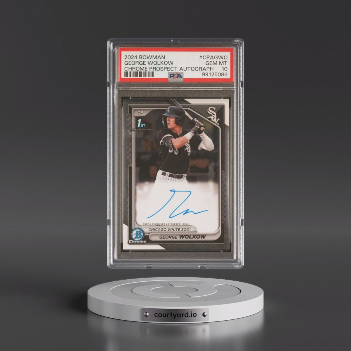 2024 Bowman Chrome Prospect Autographs #CPAGWO George Wolkow (PSA 10 GEM MINT)