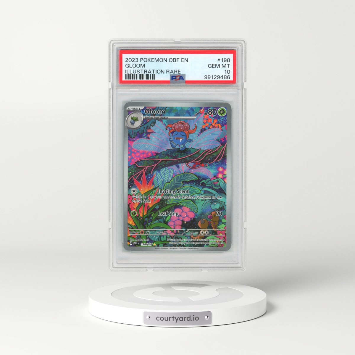2023 Pokémon Obf EN-Obsidian Flames #198 Gloom - Illustration Rare (PSA 10 GEM MINT)