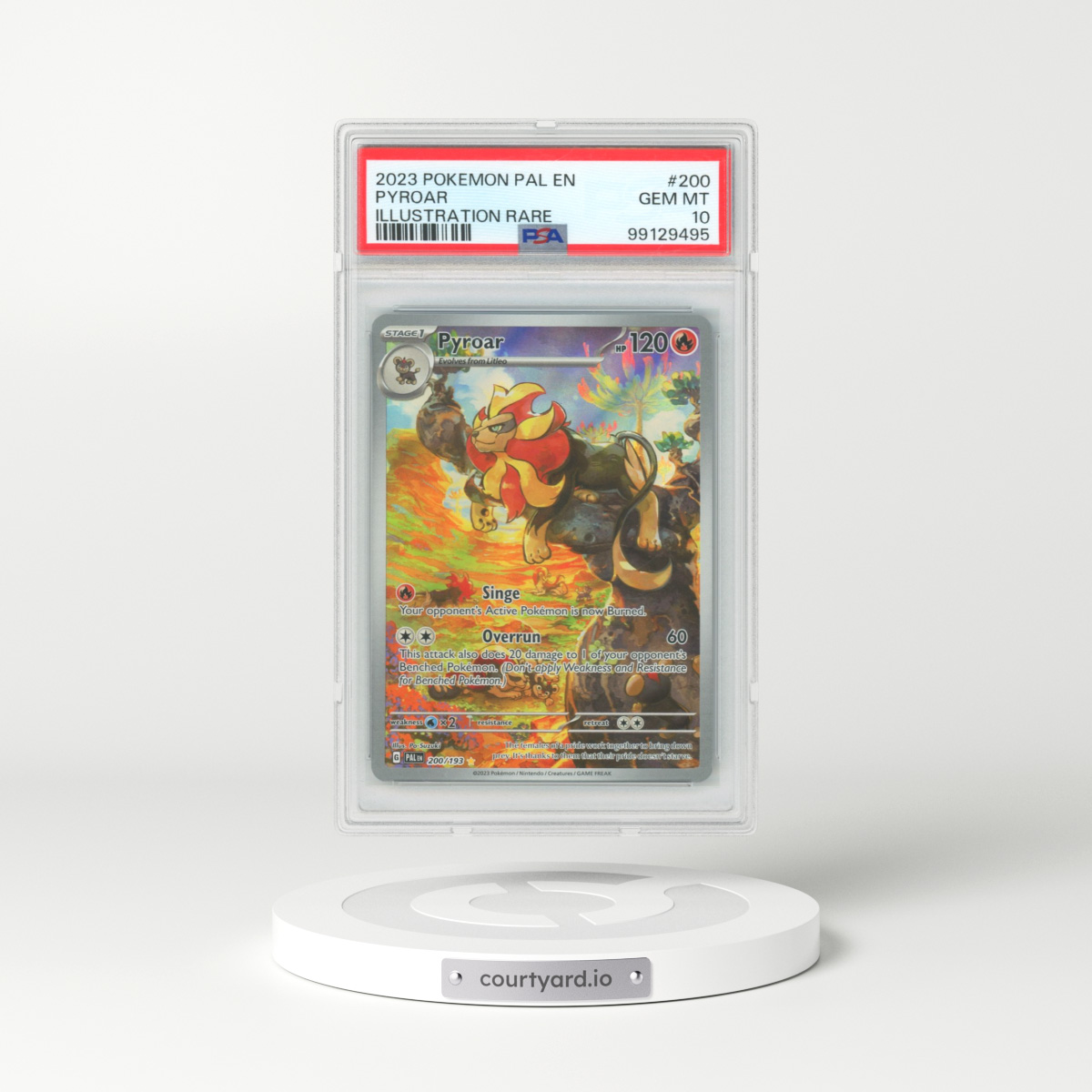 2023 Pokémon Pal EN-Paldea Evolved #200 Pyroar - Illustration Rare (PSA 10 GEM MINT)