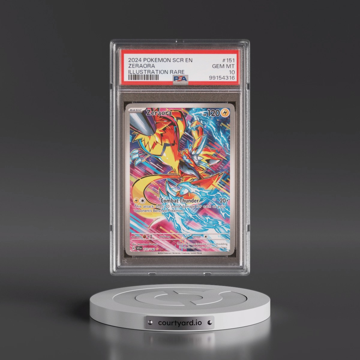 2024 Pokémon Scr EN-Stellar Crown #151 Zeraora - Illustration Rare (PSA 10 GEM MINT)