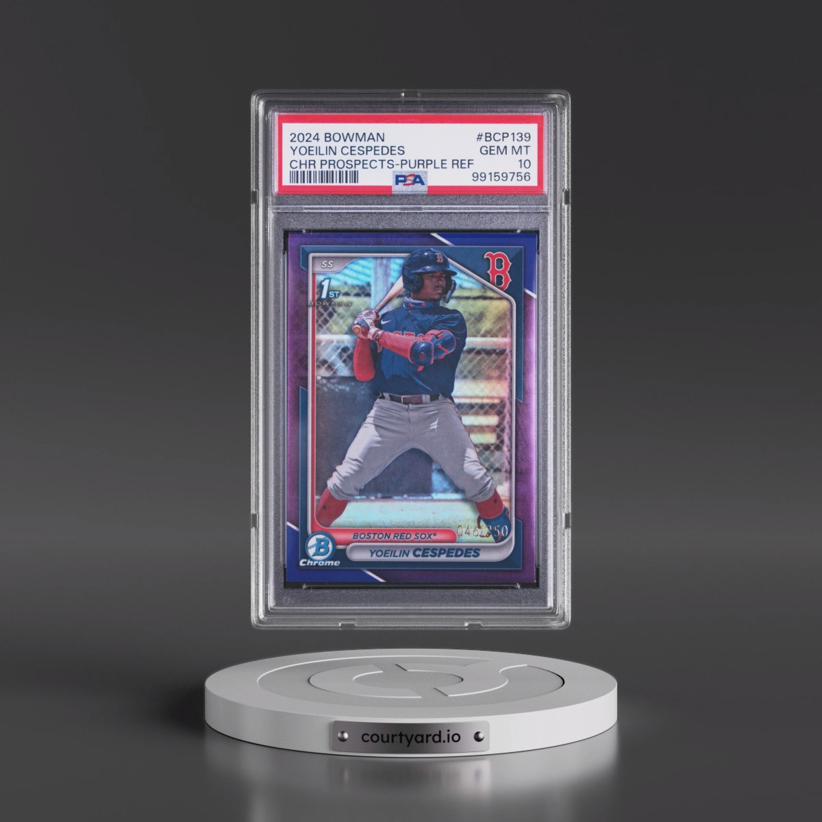 2024 Bowman Chrome Prospects Yoeilin Cespedes - Purple Refractor #BCP139 PSA 10