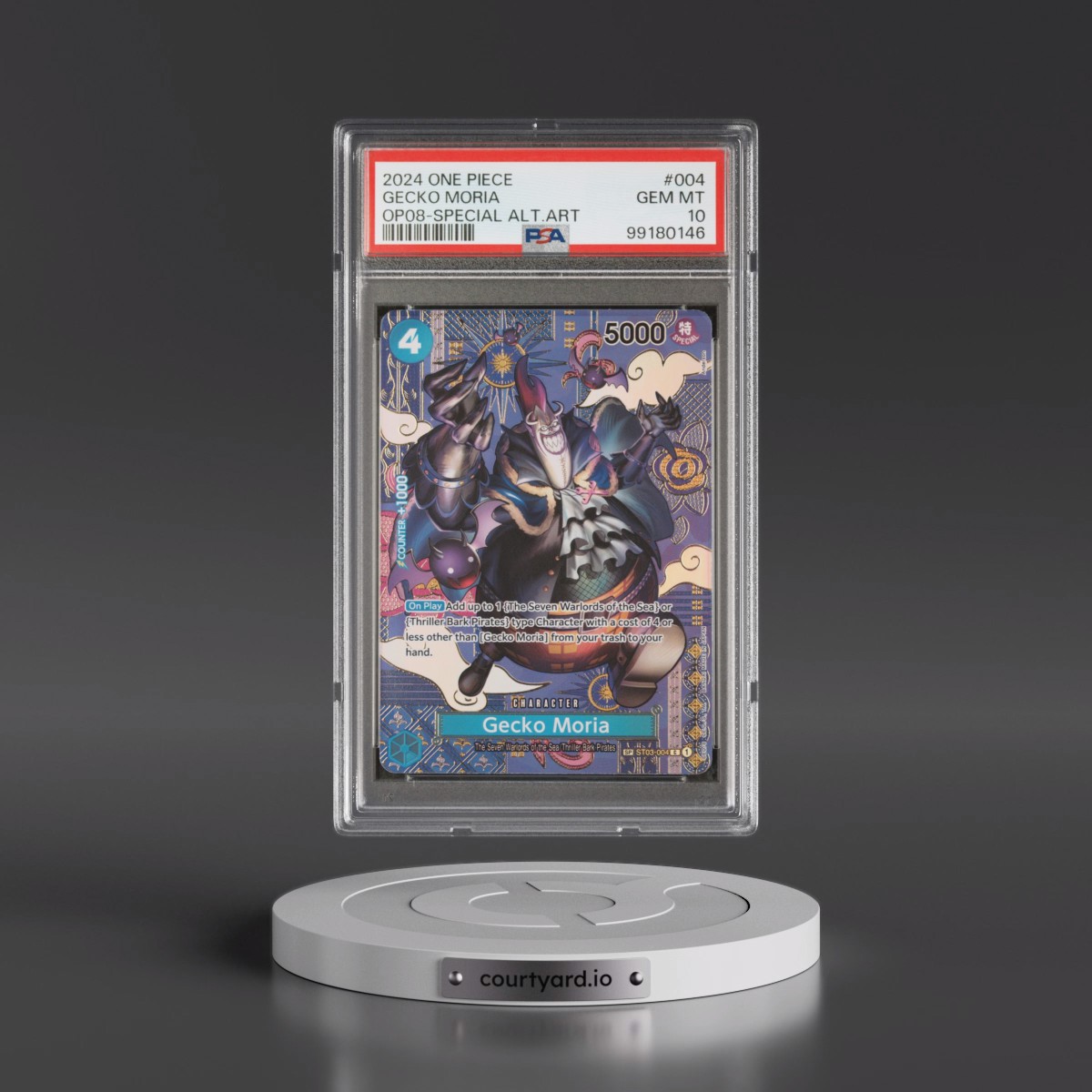 2024 One Piece OP08-Two Legends #004 Gecko Moria - Special Alternate Art (PSA 10 GEM MINT)