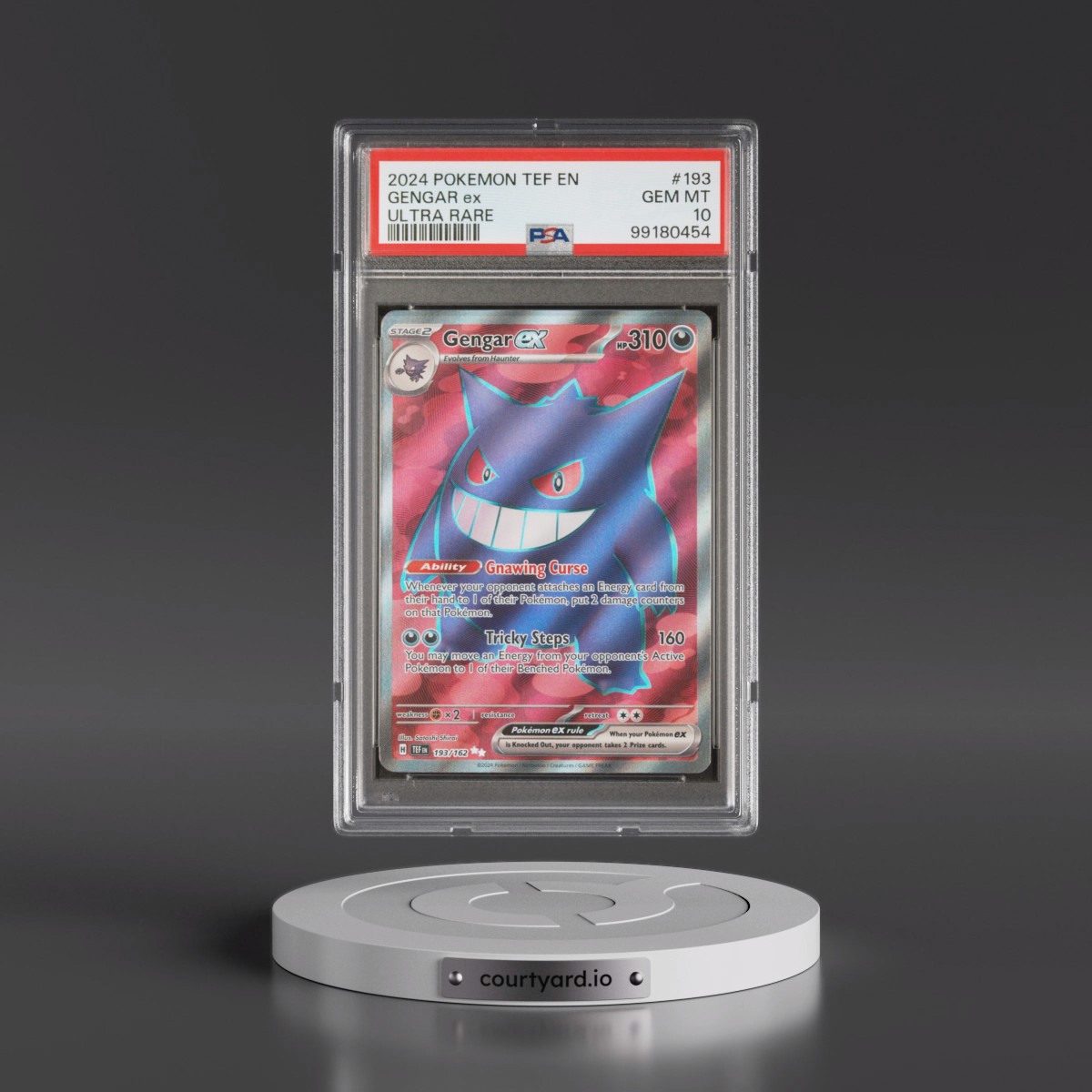 2024 Pokémon Tef EN-Temporal Forces #193 Gengar EX - Holo Ultra Rare (PSA 10 GEM MINT)