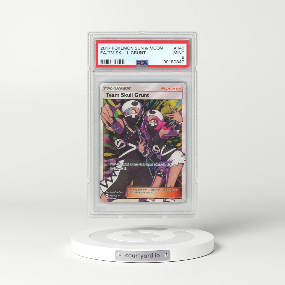 2017 Pokémon Sun & Moon #149 Team Skull Grunt - Full Art (PSA 9 MINT)