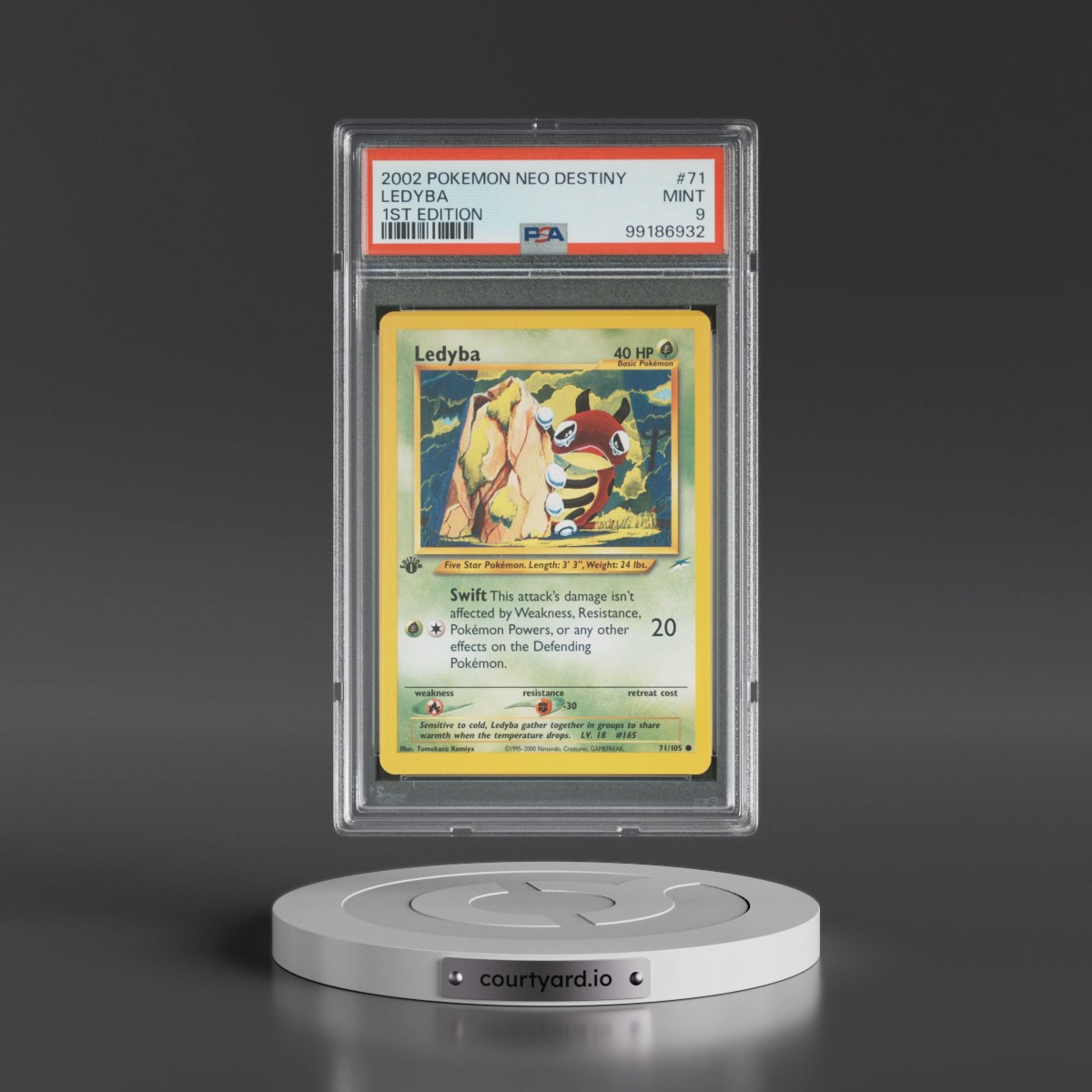 2002 Pokémon Neo Destiny #71 Ledyba - 1st Edition (PSA 9 MINT)