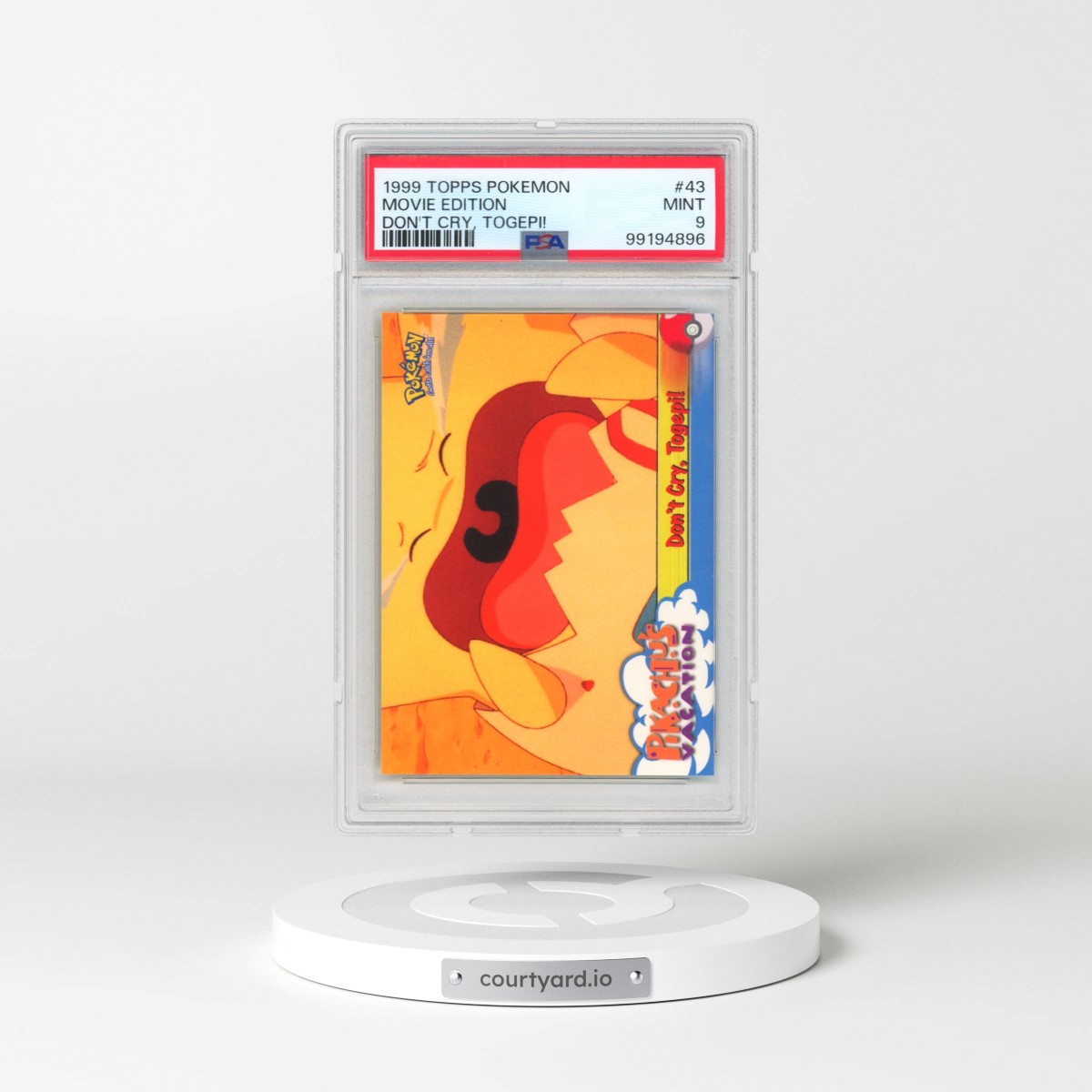 1999 Topps Pokémon the Movie Edt #43 Movie Edition - Don't Cry, Togepi! (PSA 9 MINT)