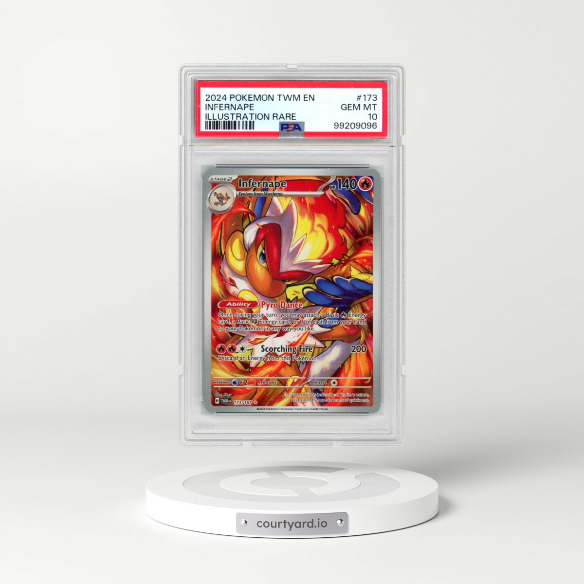 2024 Pokémon Twm EN-Twilight Masquerade #173 Infernape - Illustration Rare (PSA 10 GEM MINT)