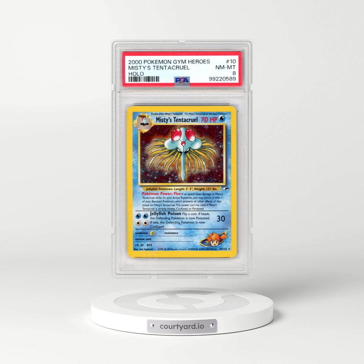 2000 Pokémon Gym Heroes #10 Misty's Tentacruel - Holo (PSA 8 NM-MT)