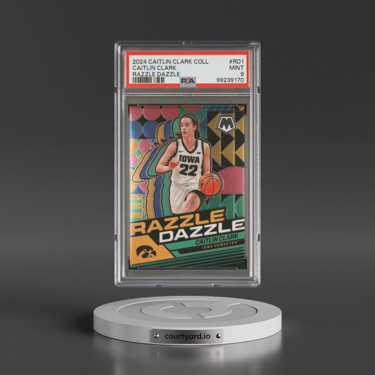 2024 Panini Caitlin Clark Collection Razzle Dazzle #RD1 Caitlin Clark (PSA 9 MINT)
