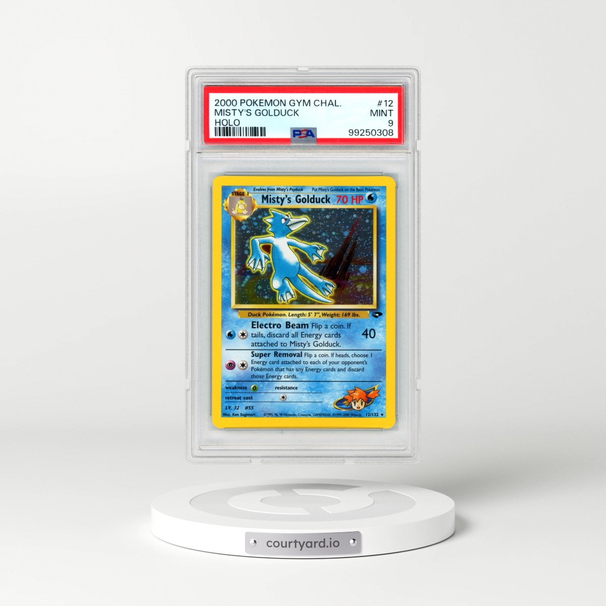 2000 Pokémon Gym Challenge #12 Misty's Golduck - Holo (PSA 9 MINT)