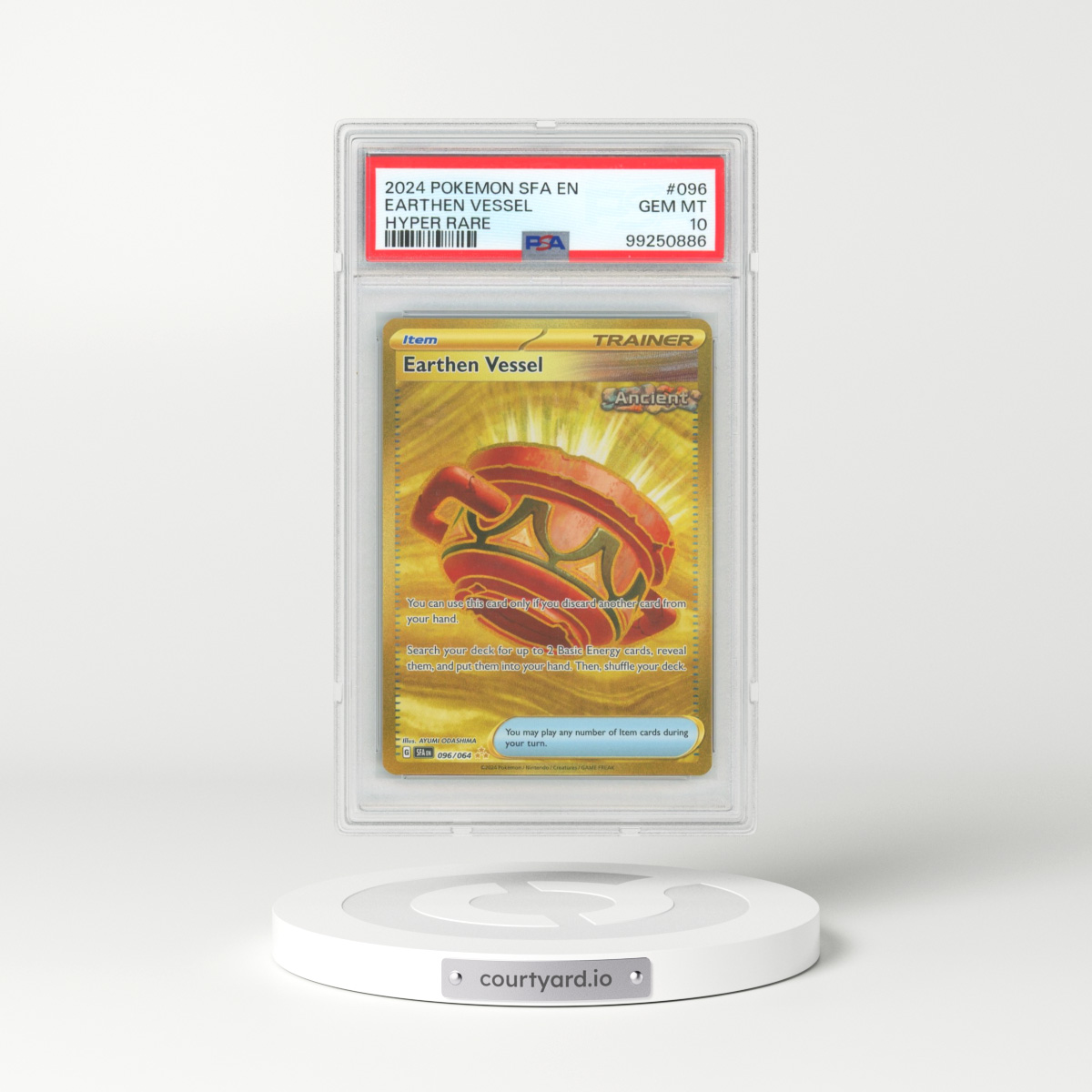 2024 Pokémon Sfa EN-Shrouded Fable #096 Earthen Vessel - Hyper Rare (PSA 10 GEM MINT)
