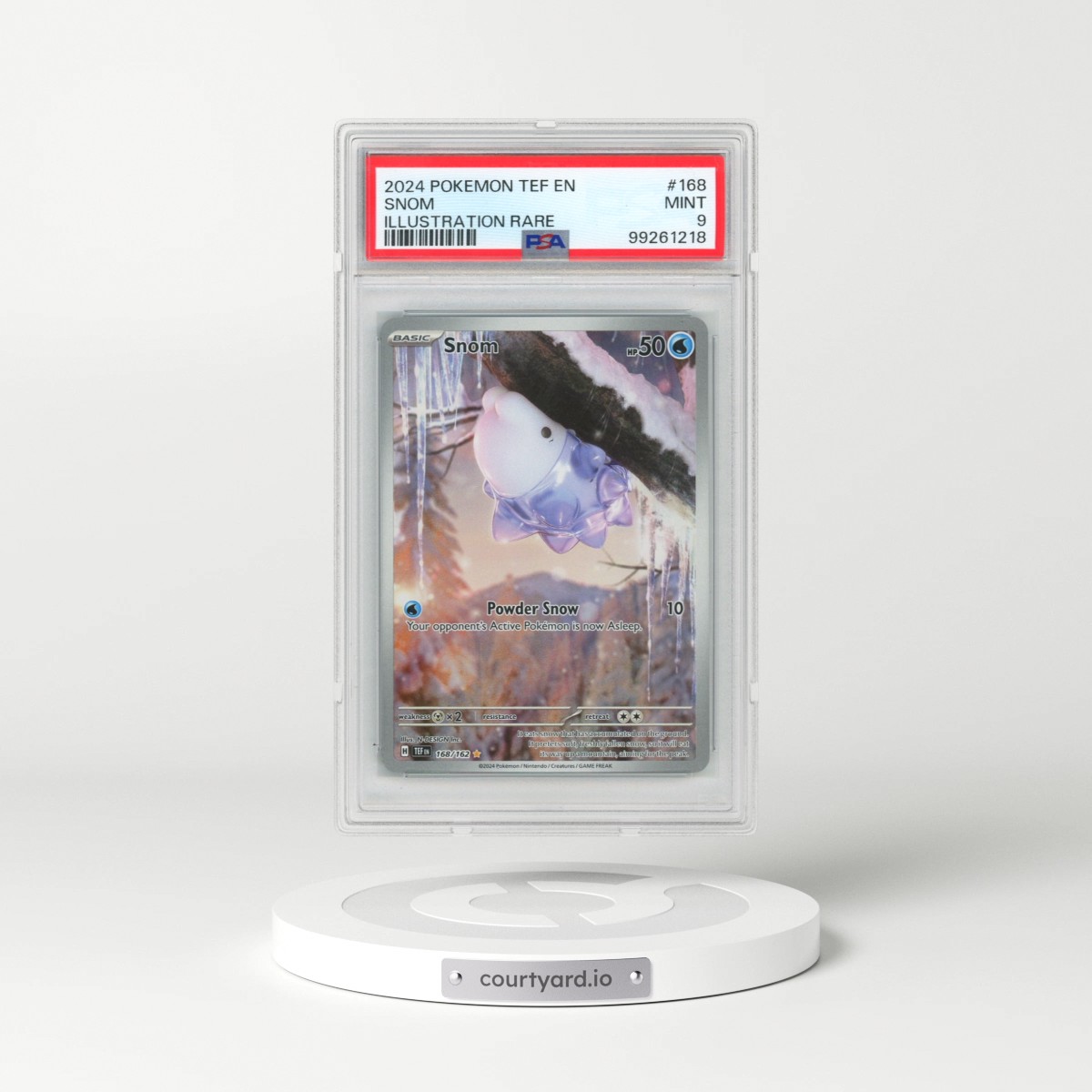 2024 Pokémon Tef EN-Temporal Forces #168 Snom - Illustration Rare (PSA 9 MINT)