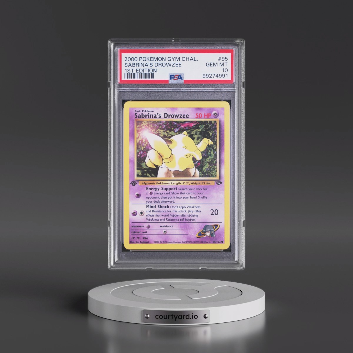 2000 Pokémon Gym Challenge #95 Sabrina's Drowzee - 1st Edition (PSA 10 GEM MINT)