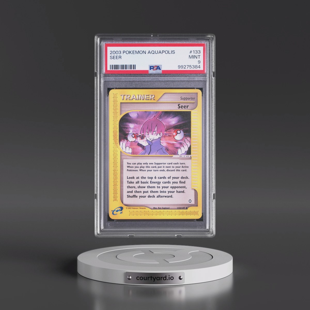 2003 Pokémon Aquapolis #133 Seer (PSA 9 MINT)