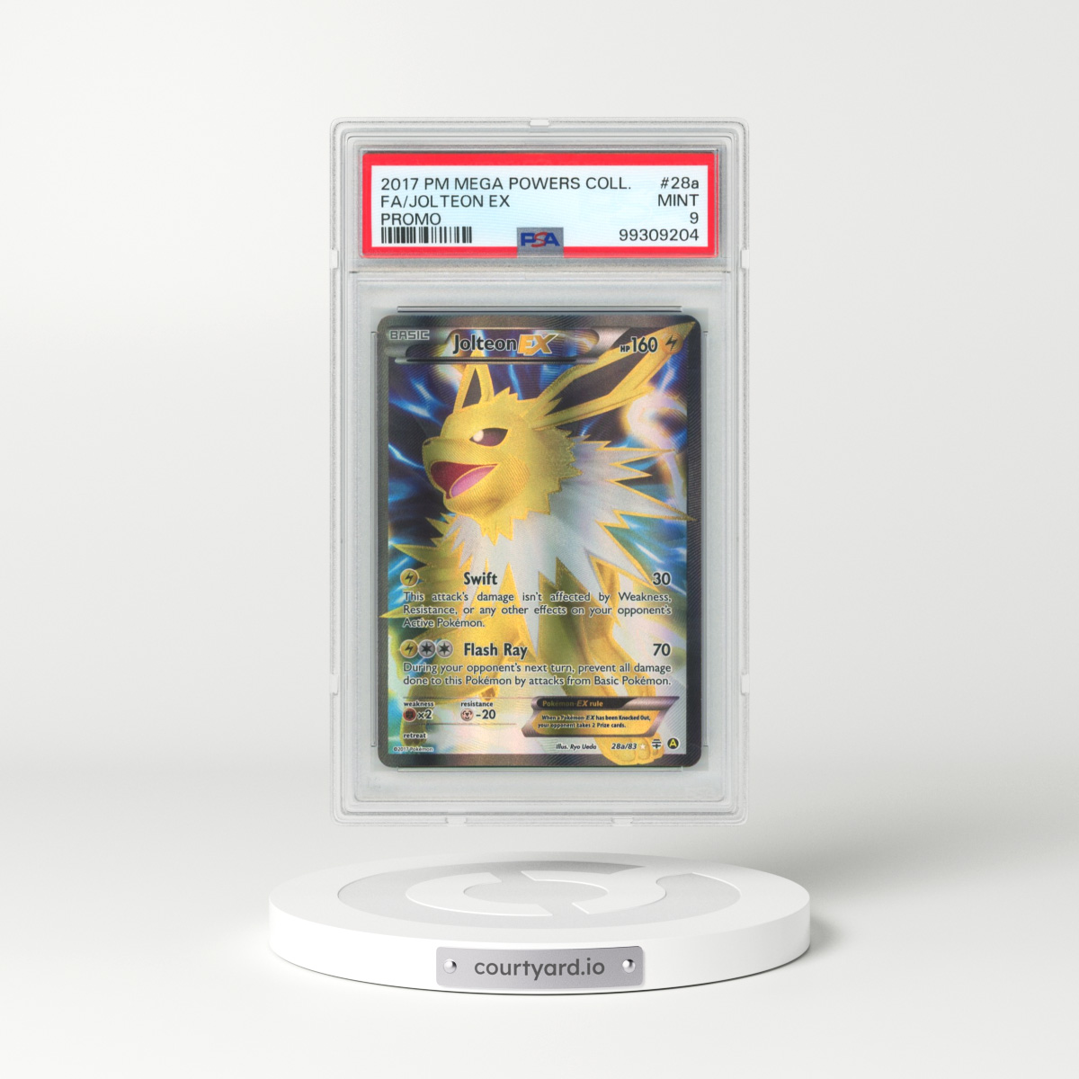2017 Pokémon Mega Powers Collection Promo #28a Jolteon EX - Holo Full Art (PSA 9 MINT)