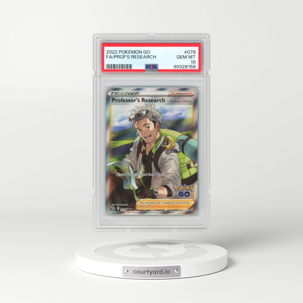 2022 Pokémon Go #078 Professor's Research - Full Art (PSA 10 GEM MINT)