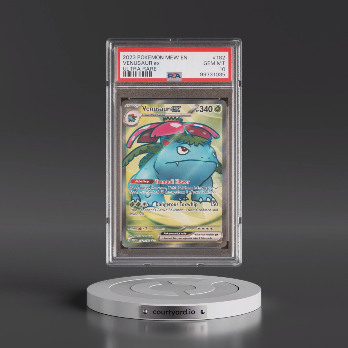 2023 Pokémon Mew EN-151 #182 Venusaur EX - Holo Ultra Rare (PSA 10 GEM MINT)