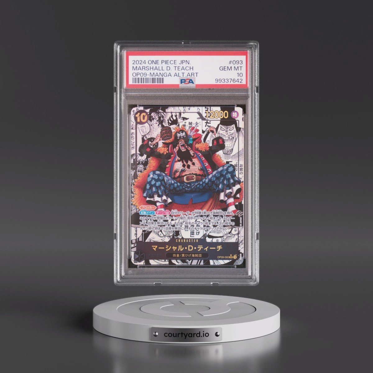 2024 One Piece Japanese OP09-Emperors in the New World #093 Marshall D. Teach - Manga Alternate Art (PSA 10 GEM MINT)