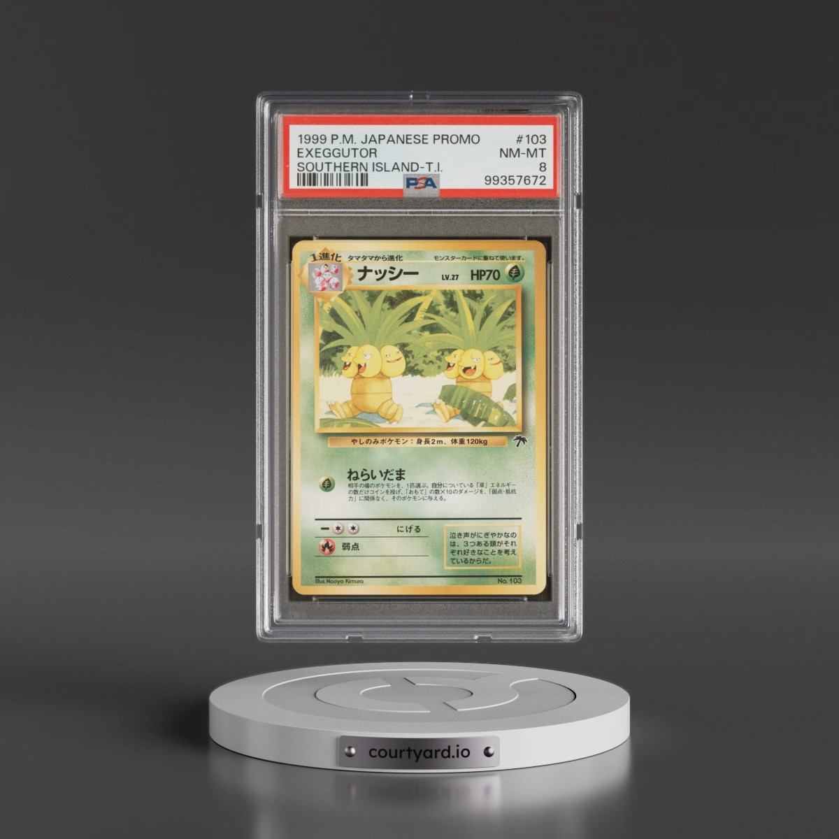 1999 Pokémon Promo Southern Islands #103 Exeggutor - Southern Island-T.I. (PSA 8 NM-MT)