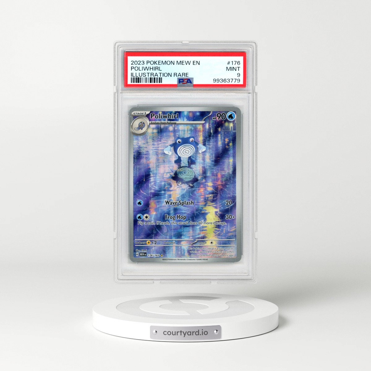 2023 Pokémon Mew EN-151 #176 Poliwhirl - Illustration Rare (PSA 9 MINT)