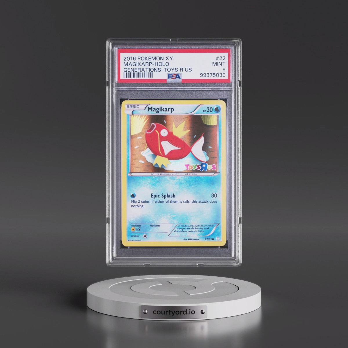 2016 Pokémon XY Generations #22 Magikarp - Holo Toys R US (PSA 9 MINT)