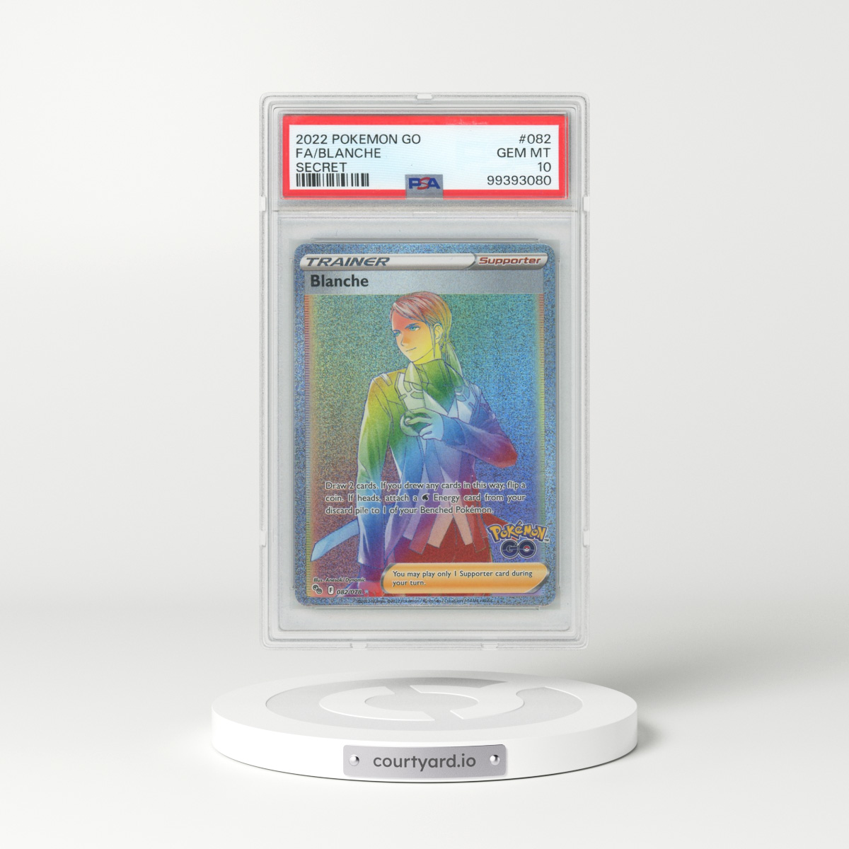 2022 Pokémon Go #082 Blanche - Full Art Secret (PSA 10 GEM MINT)