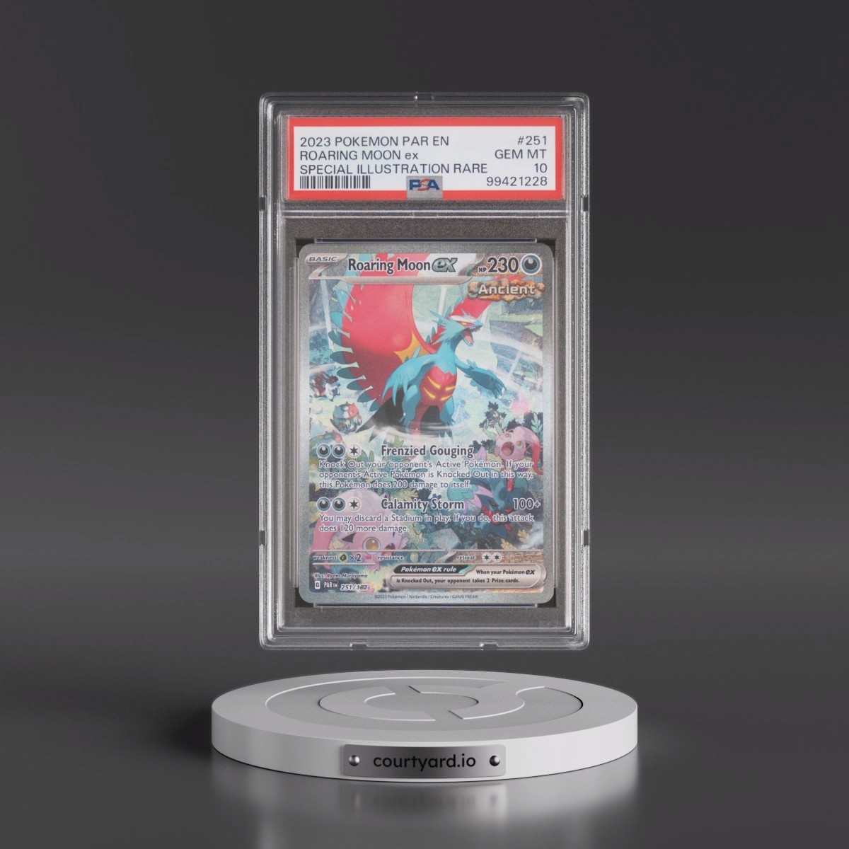2023 Pokémon Par EN-Paradox Rift #251 Roaring Moon EX - Holo Special Illustration Rare (PSA 10 GEM MINT)