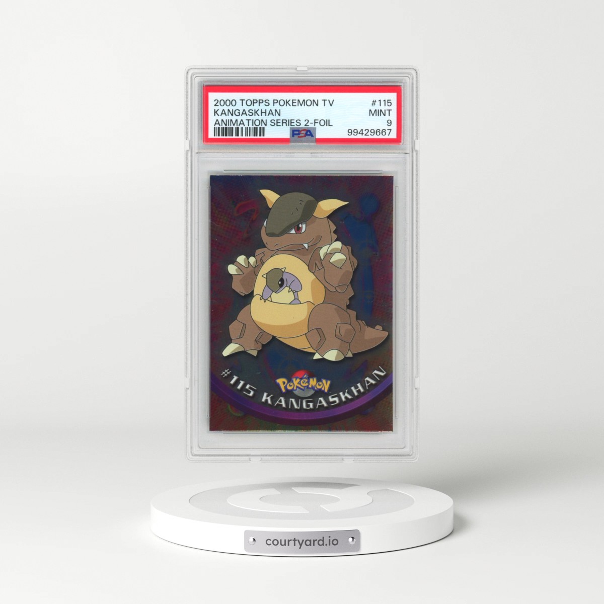 2000 Topps Pokémon TV Animation Series 2 #115 Kangaskhan - Foil (PSA 9 MINT)