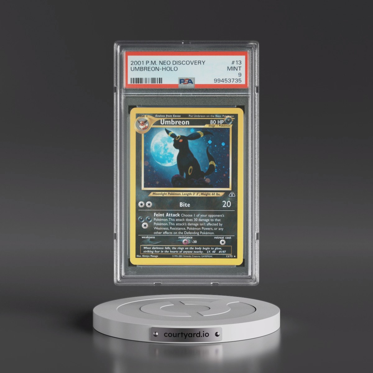2001 Pokémon Neo Discovery #13 Umbreon - Holo (PSA 9 MINT)