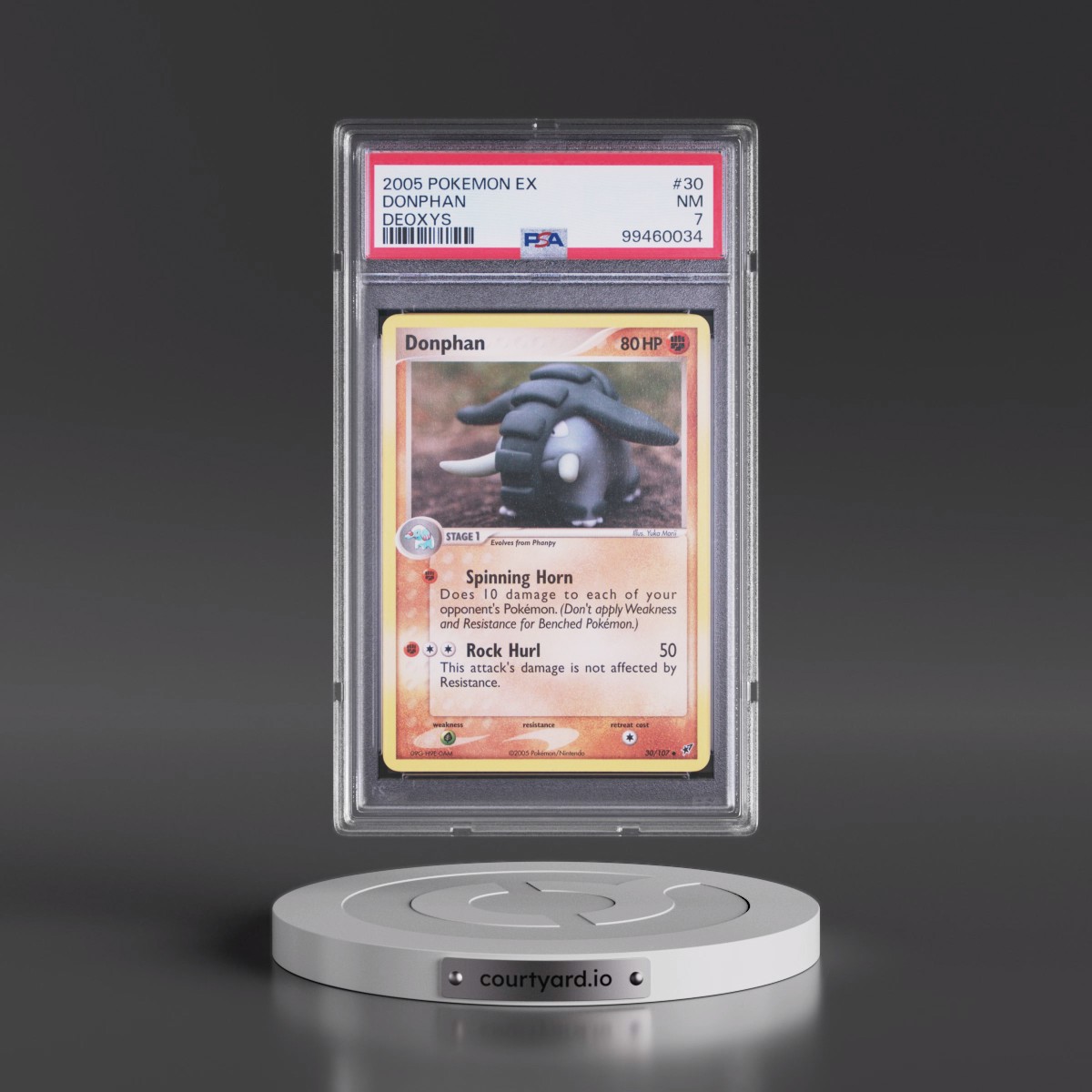2005 Pokémon EX Deoxys #30 Donphan (PSA 7 NM)