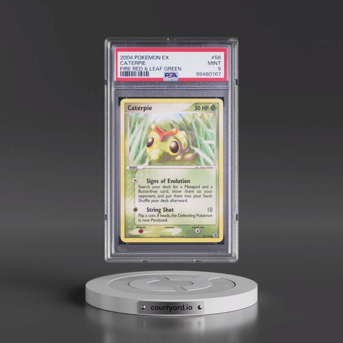 2004 Pokémon EX Fire Red & Leaf Green #56 Caterpie (PSA 9 MINT)