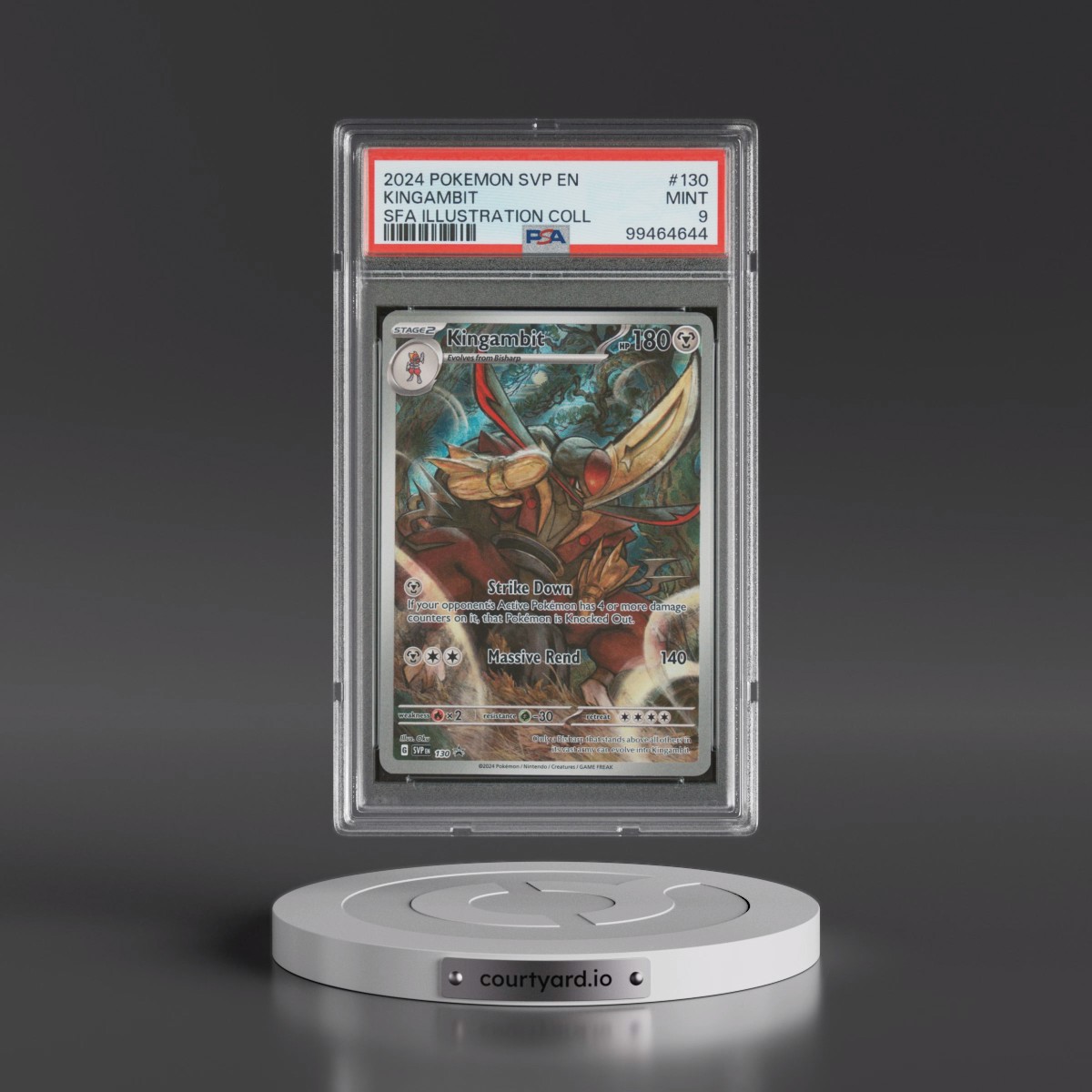 2024 Pokémon Svp EN-SV Black Star Promo #130 Kingambit - Shrouded Fable Illustration Collection (PSA 9 MINT)