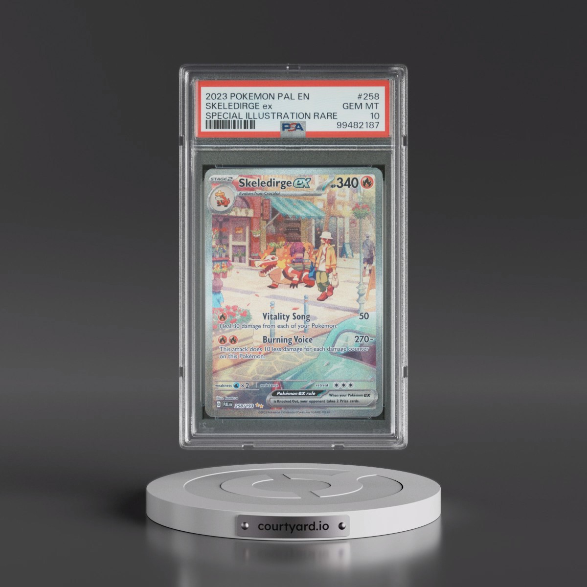 2023 Pokémon Pal EN-Paldea Evolved #258 Skeledirge EX - Holo Special Illustration Rare (PSA 10 GEM MINT)