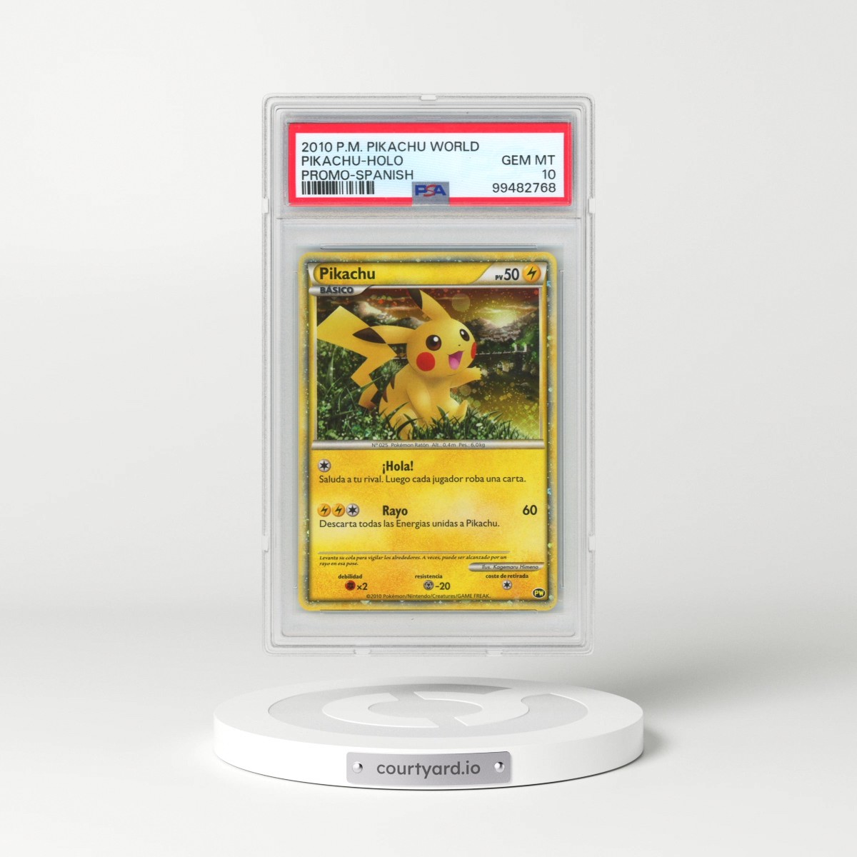 2010 Pokémon Pikachu World Promo Pikachu - Holo (PSA 10 GEM MINT)