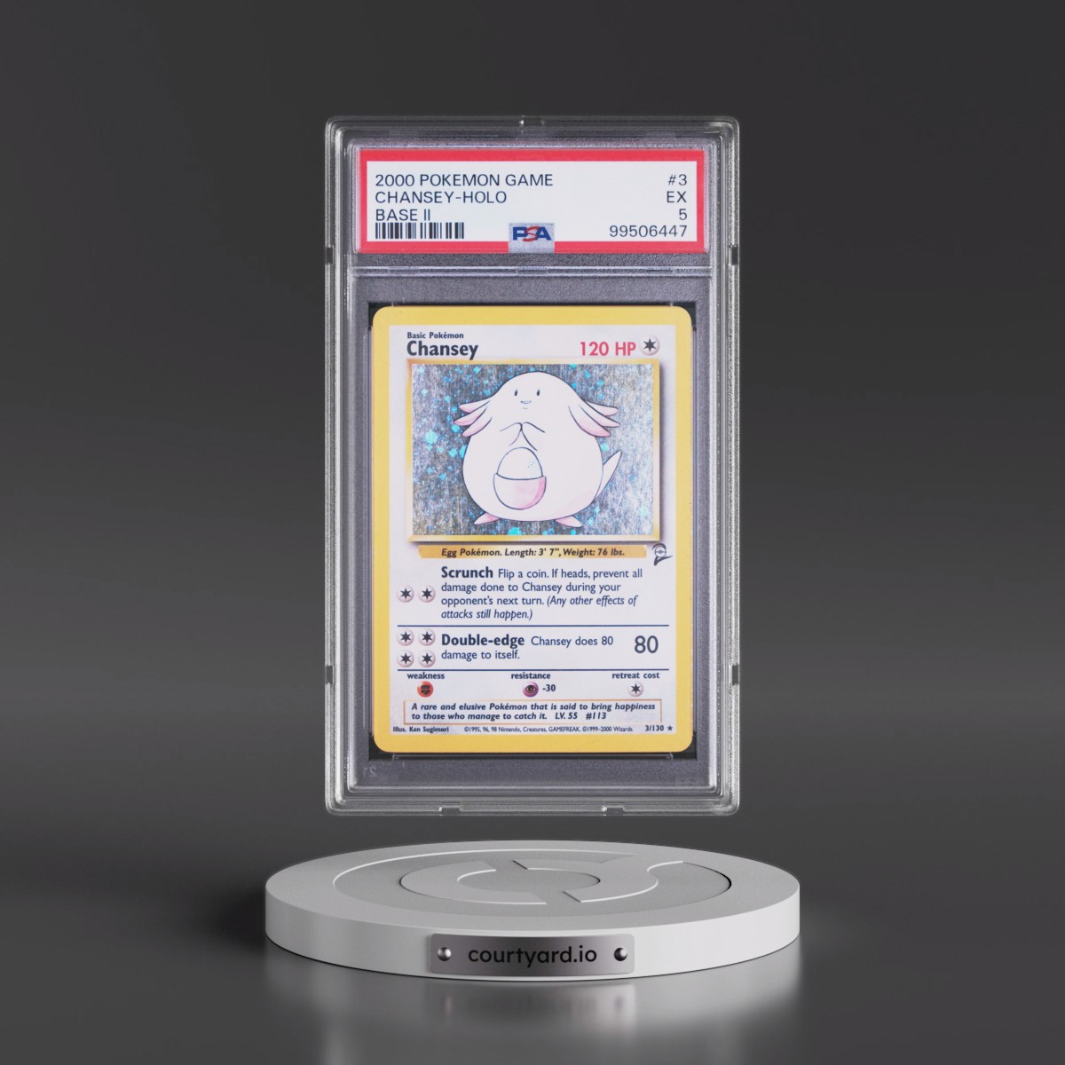 2000 Pokémon Game Base II #3 Chansey - Holo (PSA 5 EX)