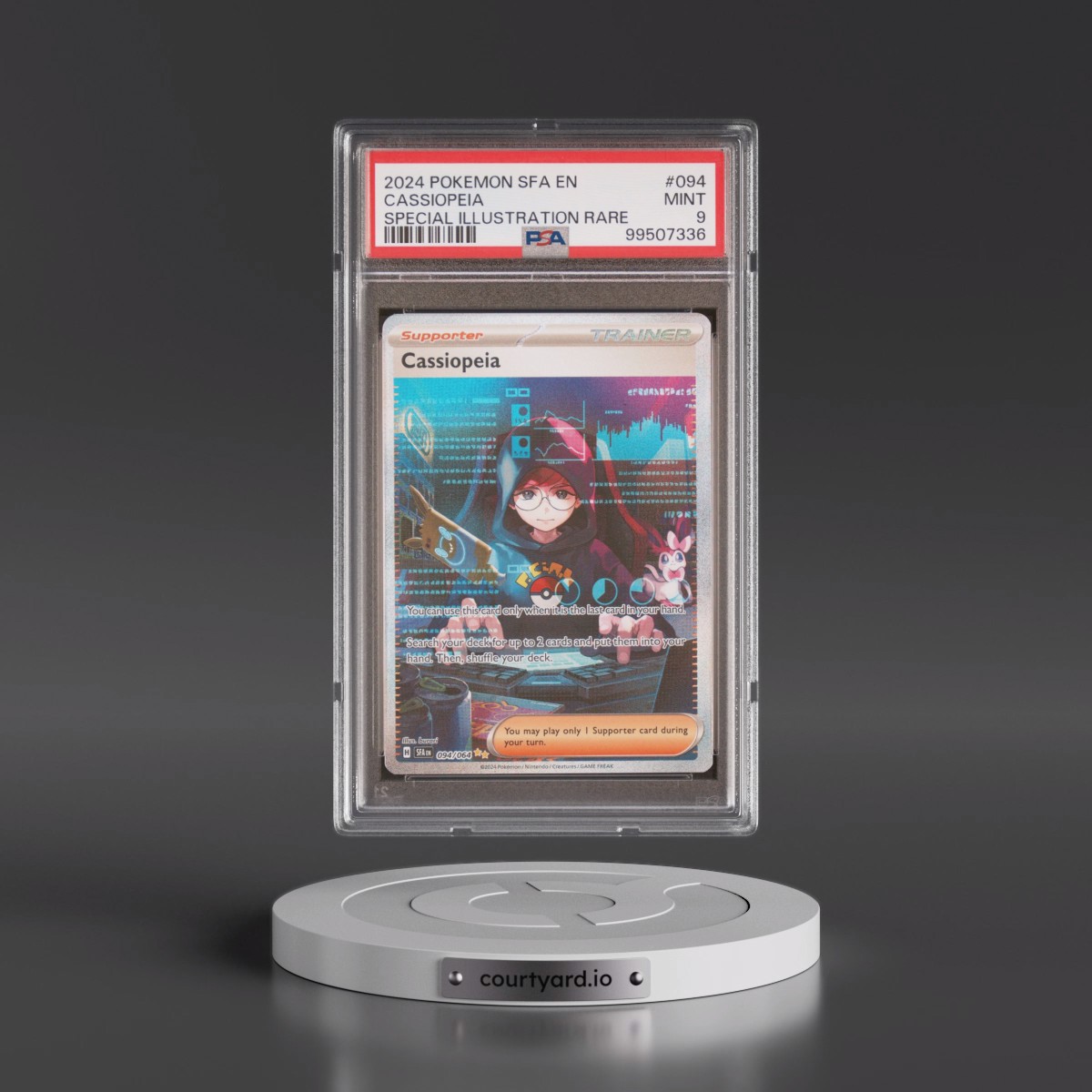 2024 Pokémon Sfa EN-Shrouded Fable #094 Cassiopeia - Special Illustration Rare (PSA 9 MINT)