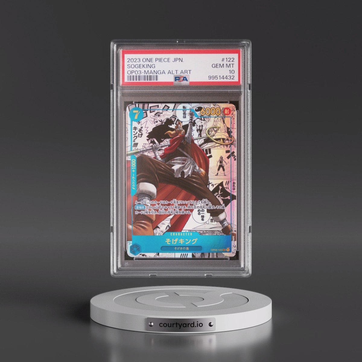 2023 One Piece Japanese OP03-Pillars of Strength #122 Sogeking - Manga Alternate Art (PSA 10 GEM MINT)