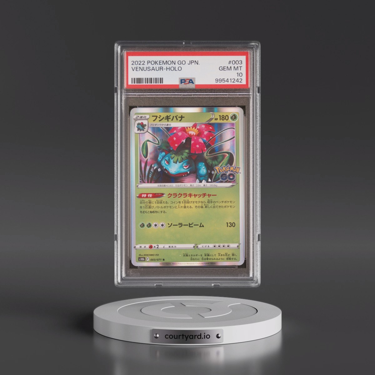 2022 Pokémon Go #003 Venusaur - Holo (PSA 10 GEM MINT)