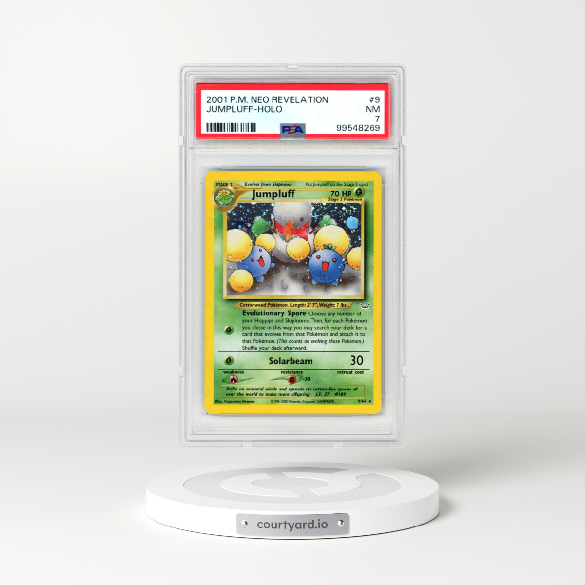2001 Pokémon Neo Revelation #9 Jumpluff - Holo (PSA 7 NM)