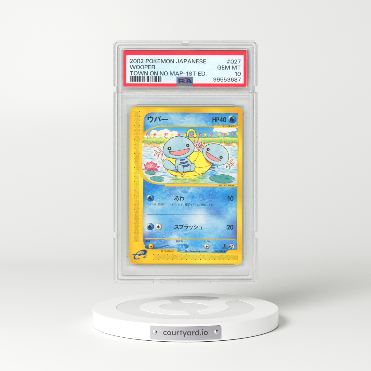 2002 Pokémon the Town on No Map #027 Wooper - 1st Edition (PSA 10 GEM MINT)
