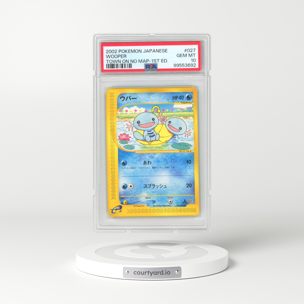 2002 Pokémon the Town on No Map #027 Wooper - 1st Edition (PSA 10 GEM MINT)