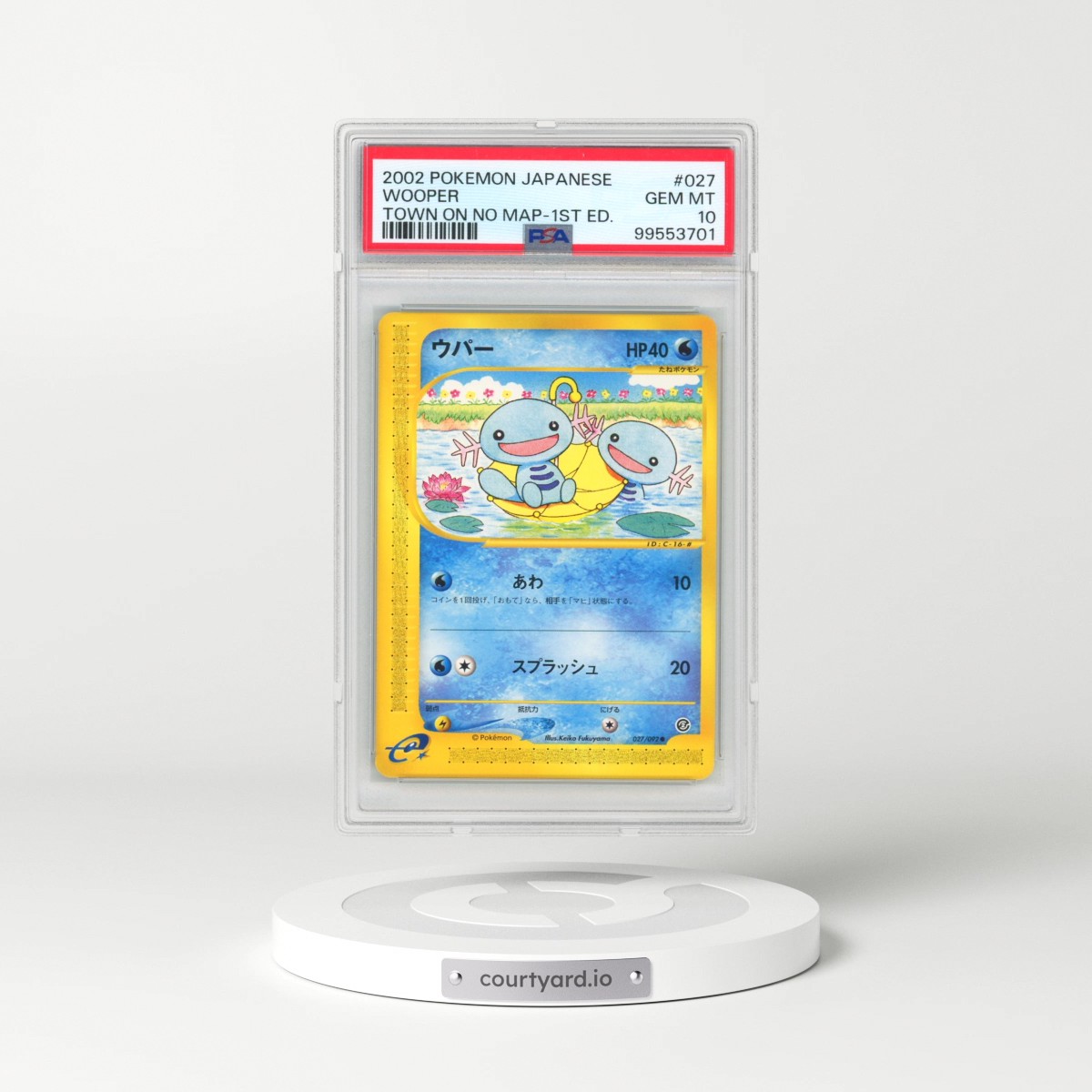 2002 Pokémon the Town on No Map #027 Wooper - 1st Edition (PSA 10 GEM MINT)
