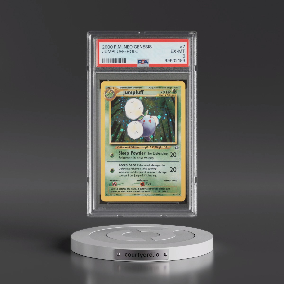 2000 Pokémon Neo Genesis #7 Jumpluff - Holo (PSA 6 EX-MT)