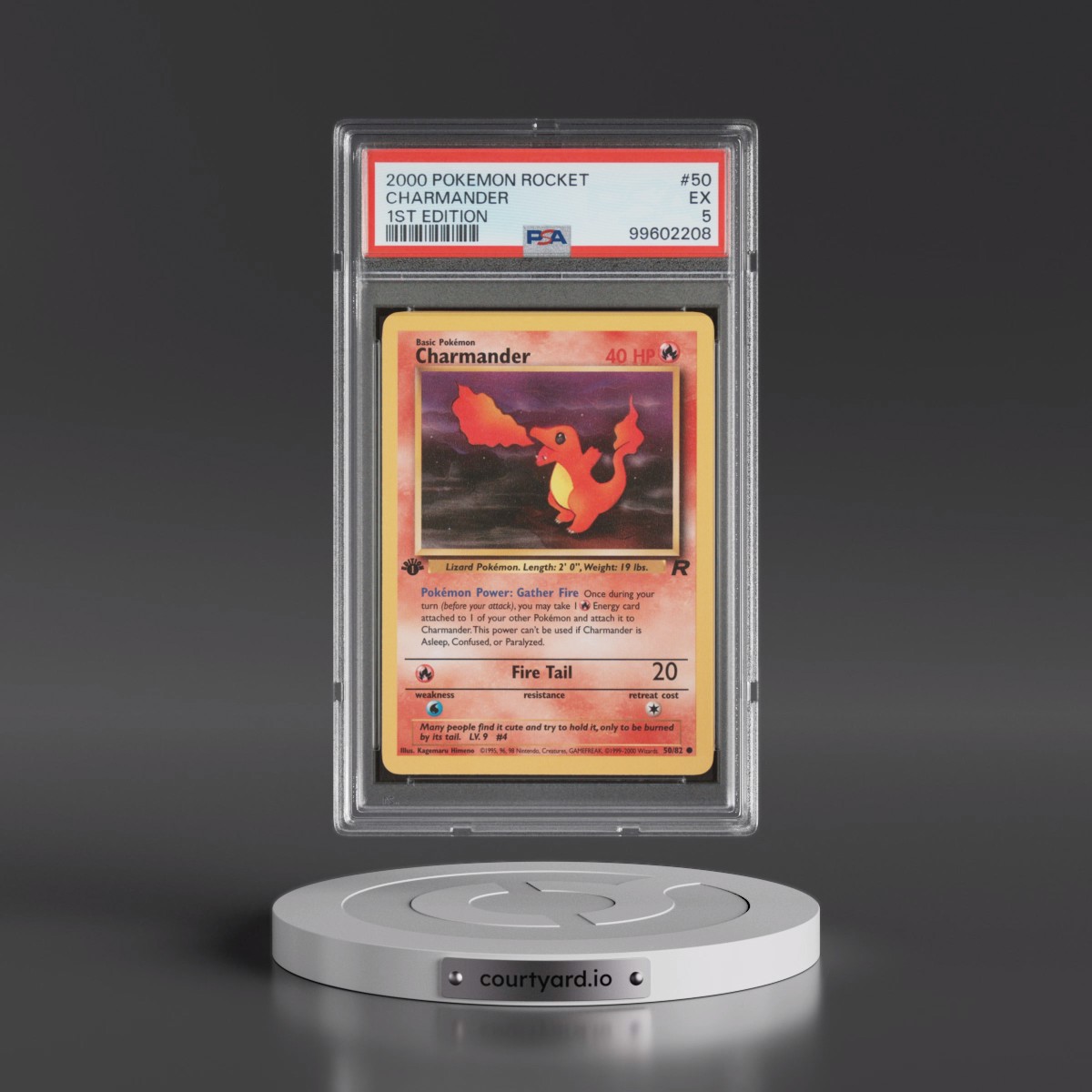 2000 Pokémon Rocket #50 Charmander - 1st Edition (PSA 5 EX)