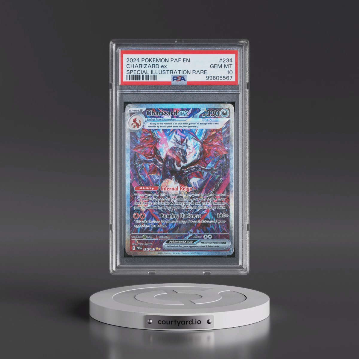 2024 Pokémon Paf EN-Paldean Fates #234 Charizard EX - Holo Special Illustration Rare (PSA 10 GEM MINT)