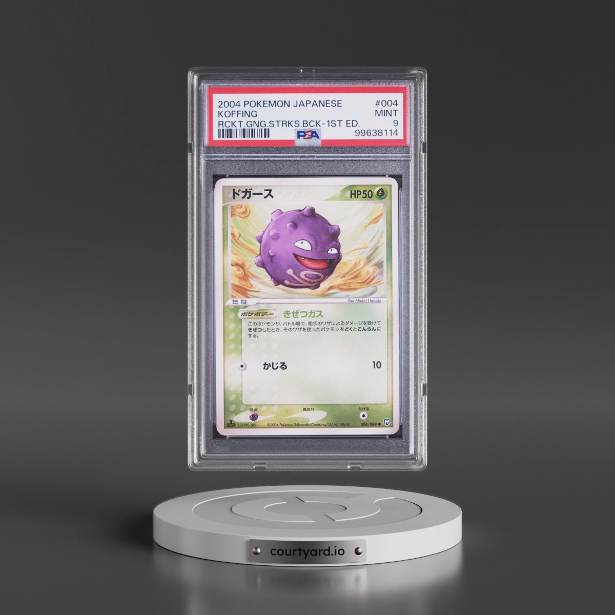2004 Pokémon Rocket Gang Strikes Back #004 Koffing - 1st Edition (PSA 9 MINT)