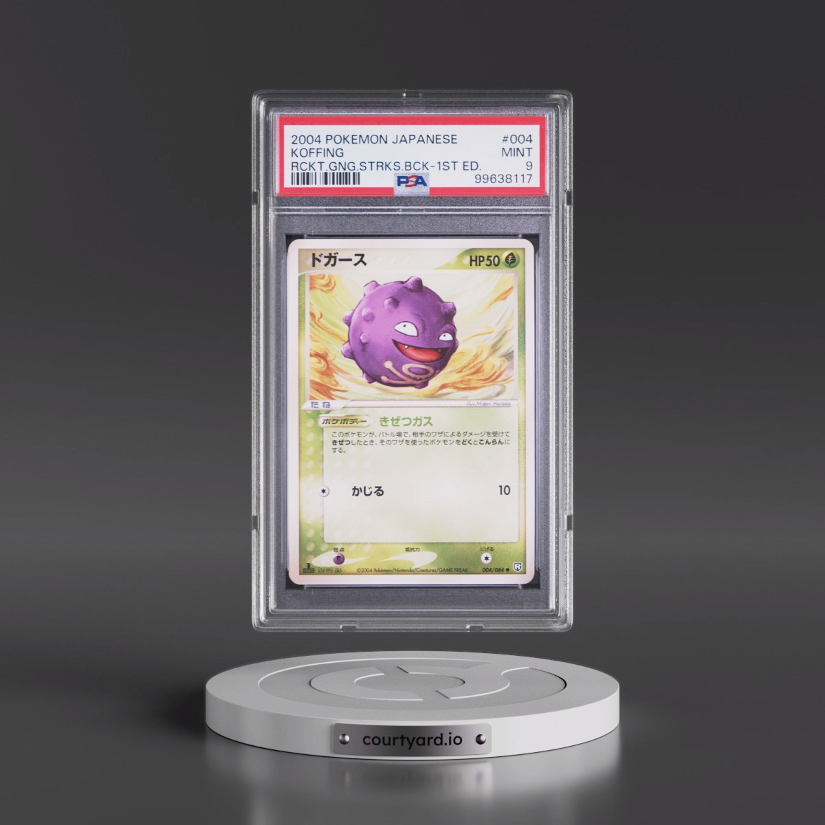 2004 Pokémon Rocket Gang Strikes Back #004 Koffing - 1st Edition (PSA 9 MINT)