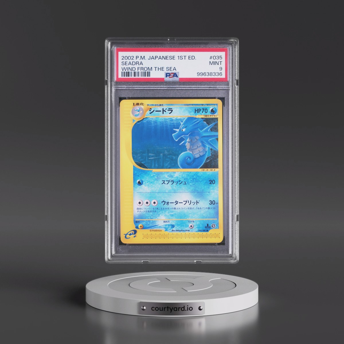 2002 Pokémon Wind From the Sea #035 Seadra - 1st Edition (PSA 9 MINT)