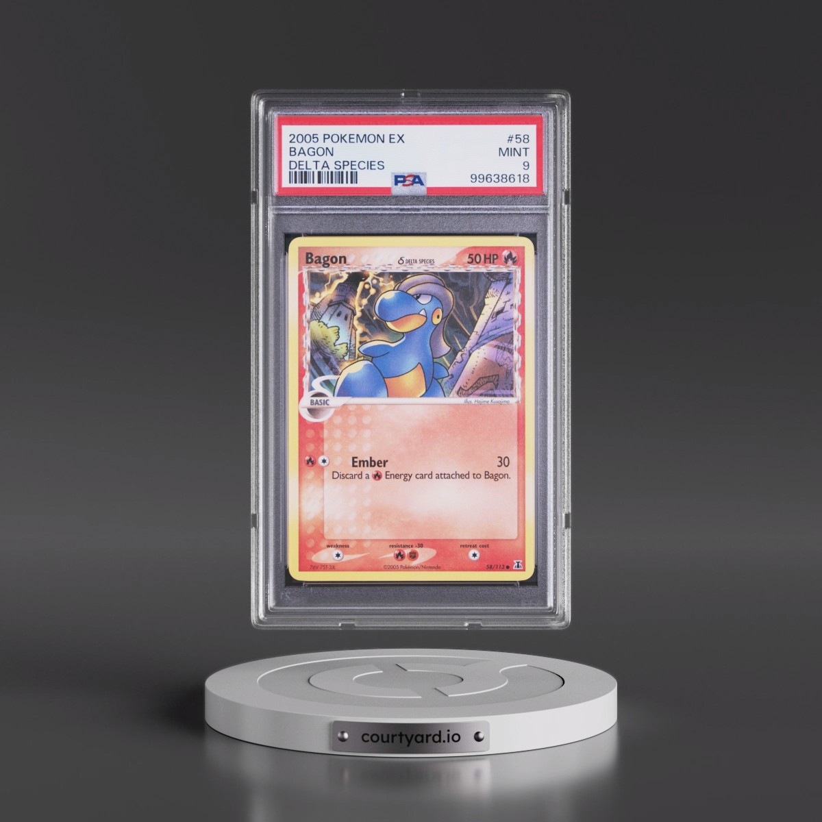 2005 Pokémon EX Delta Species #58 Bagon (PSA 9 MINT)